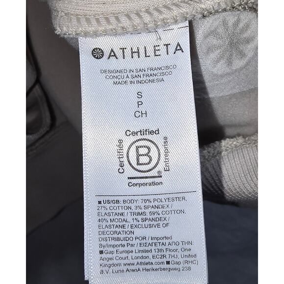 Athleta Retroplush Revive Sweatshirt Womens Small Beige 1/4 Zip Long Sleeve - Picture 7 of 7